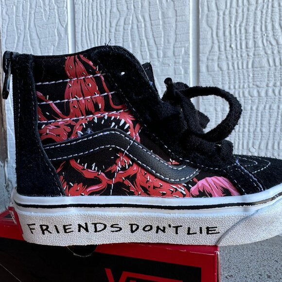 VANS x Stranger Things Sk8-Hi Zip Reissue Friends Don't Lie KIDS SHOES - Picture 7 of 11